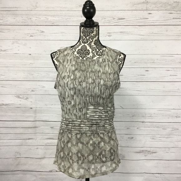 The Limited Animal Print Sleeveless Top L - Picture 2 of 8